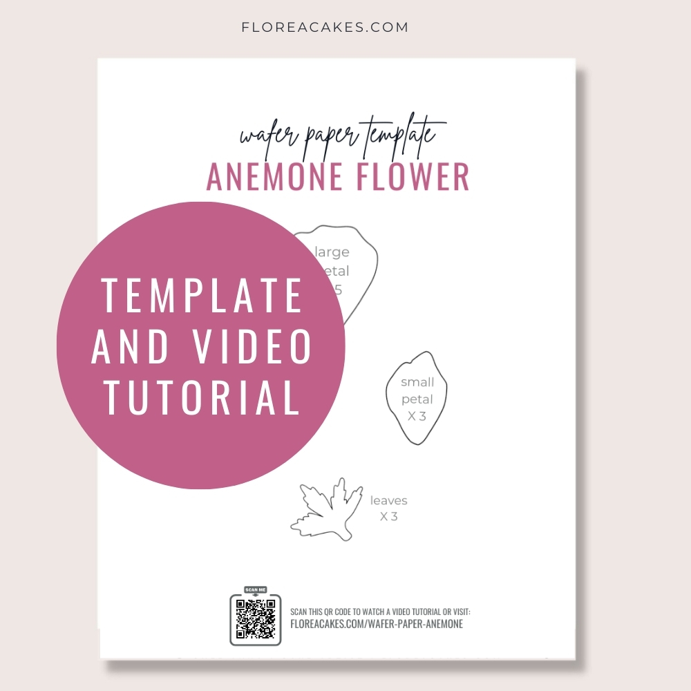 Florea Cakes Wafer Paper Flower Tutorial Anemone Template