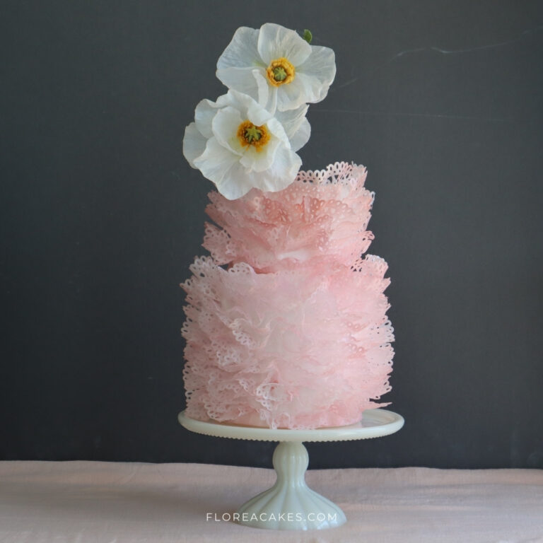 How to Create Wafer Paper Poppy 🌹 | Florea Cakes