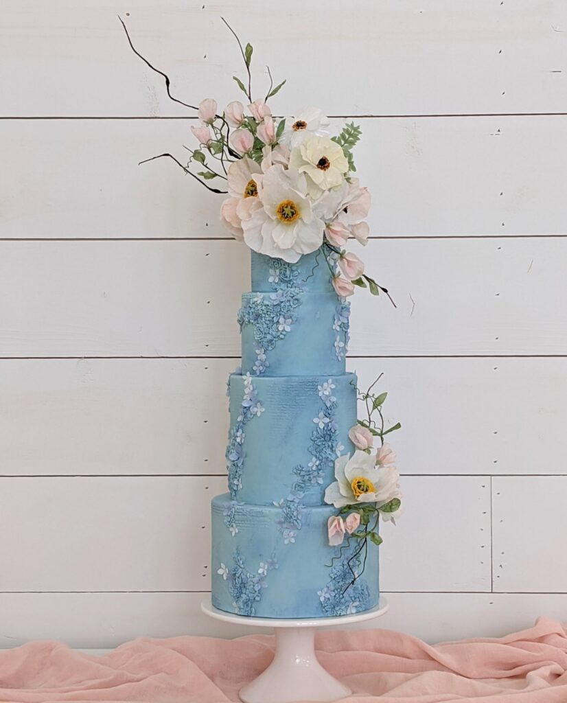 Wafer Paper Poppy Cake Arrangements