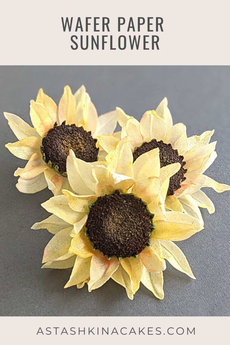 Wafer Paper Sunflower Astashkina Cakes 3