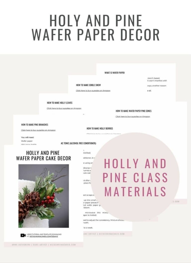 wafer paper holly tutorials 3