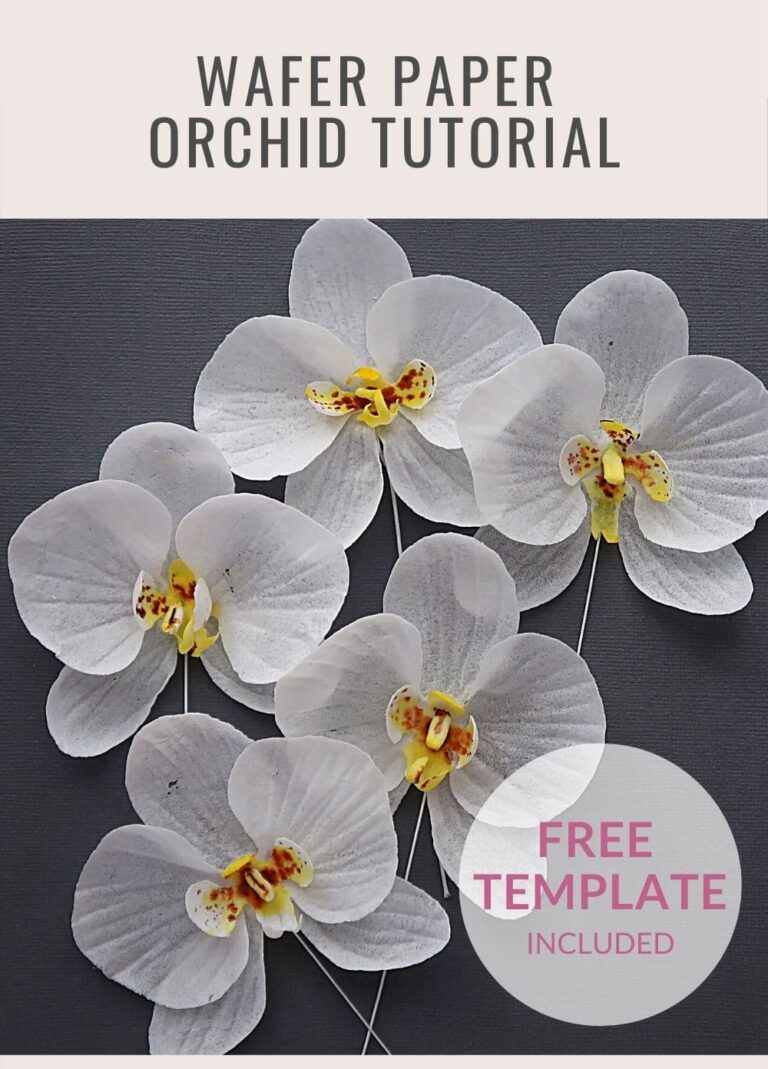 Wafer Paper Orchid tutorial astashkina cakes 6