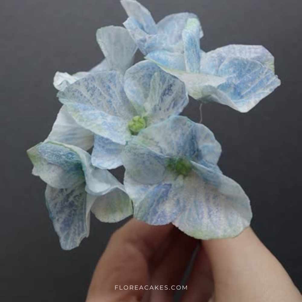 Florea Cakes Wafer Paper Blue Hydrangea for Cake Decorations