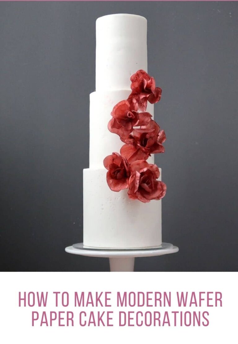 Maroon Wafer Paper Flowers Astashkina Cakes 2