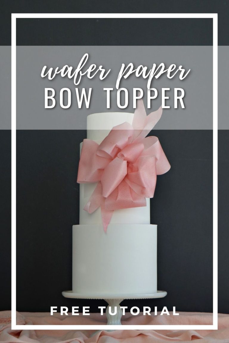 wafer paper bow topper Astashkina Cakes 4