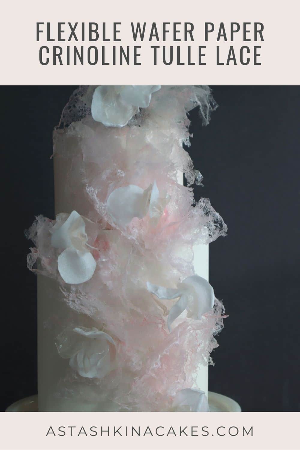 How to make wafer paper flexible crinoline tulle lace