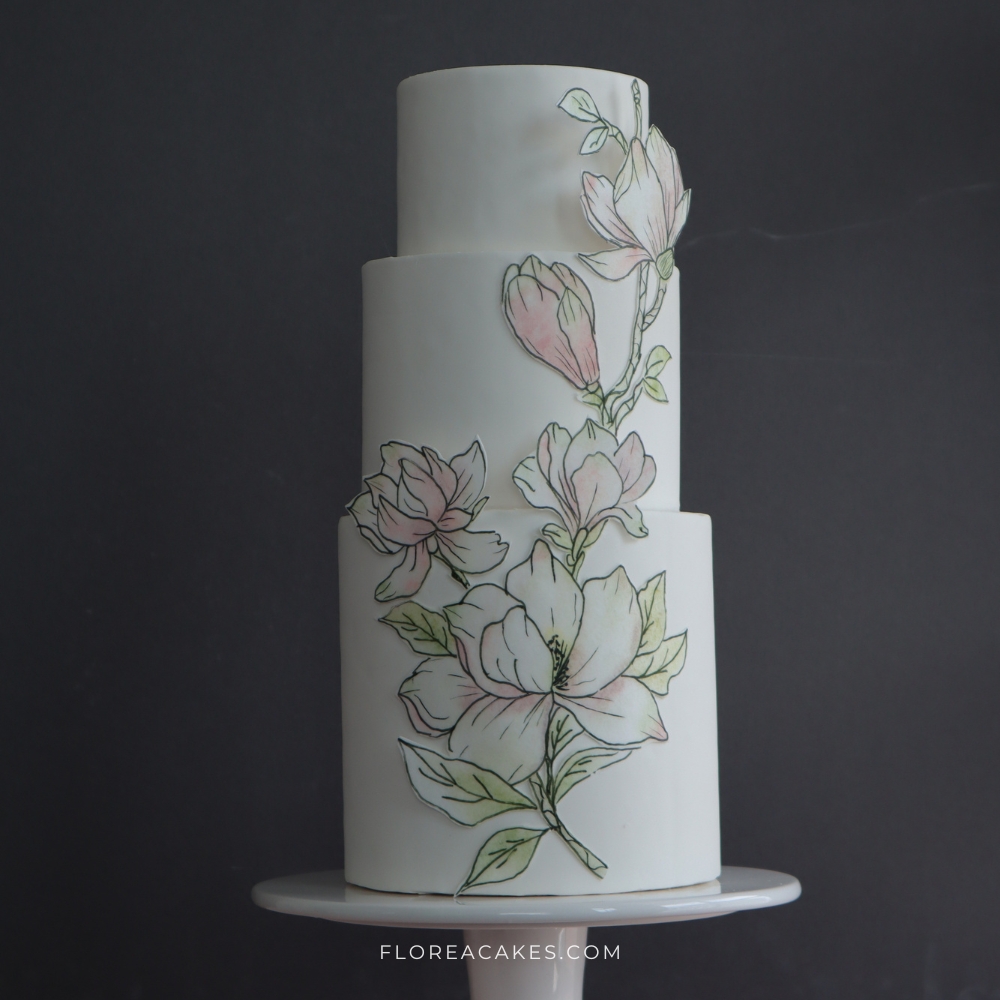 Florea Cakes Wafer Paper Flower Tutorial Painted Flowers Cake