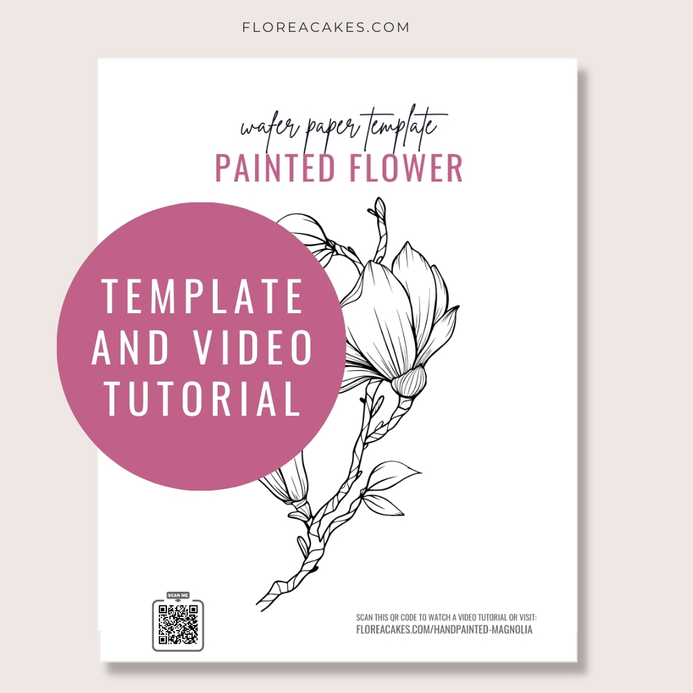 Florea Cakes Wafer Paper Flower Tutorial and Template Wafer Paper Painted Flowers