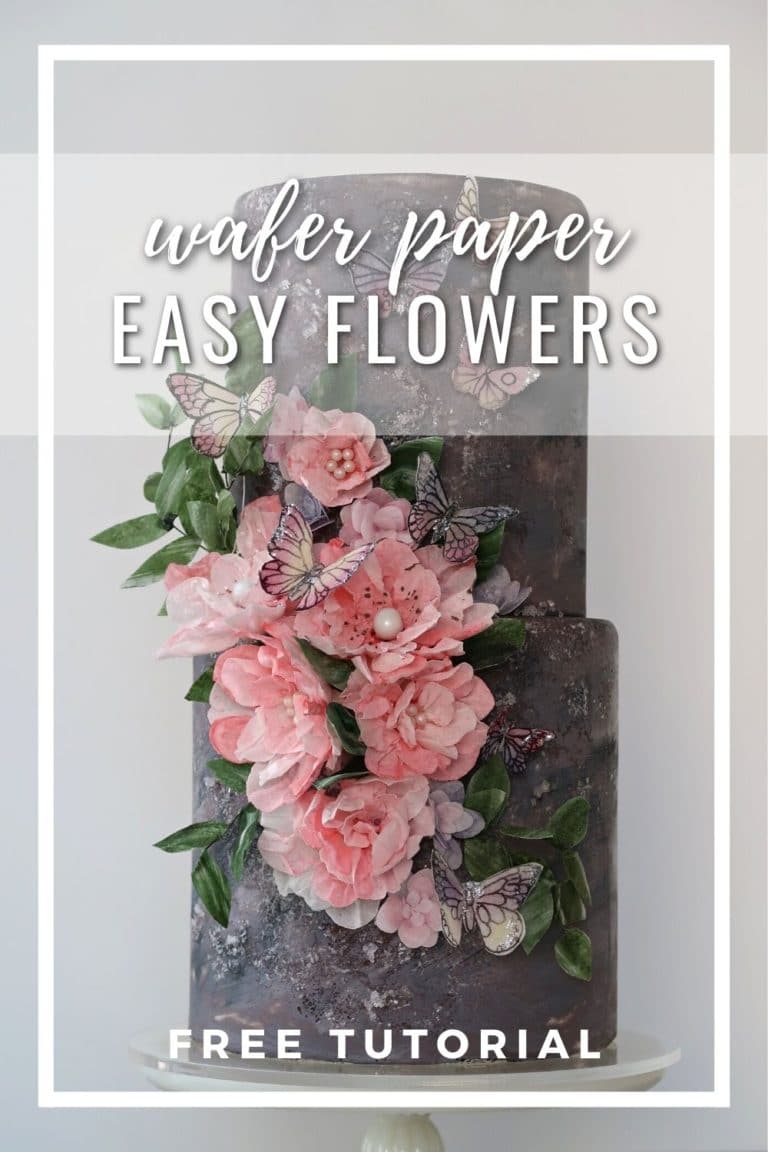 how to make easy wafer paper flowers Astashkina Cakes 4