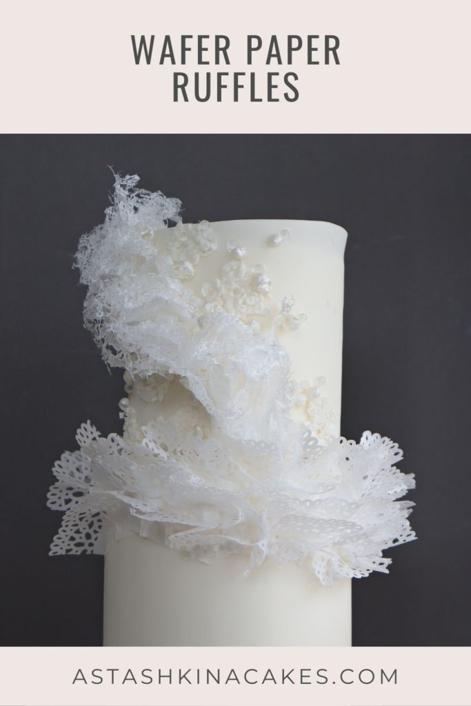 How to make wafer paper ruffles for cakes | Florea Cakes