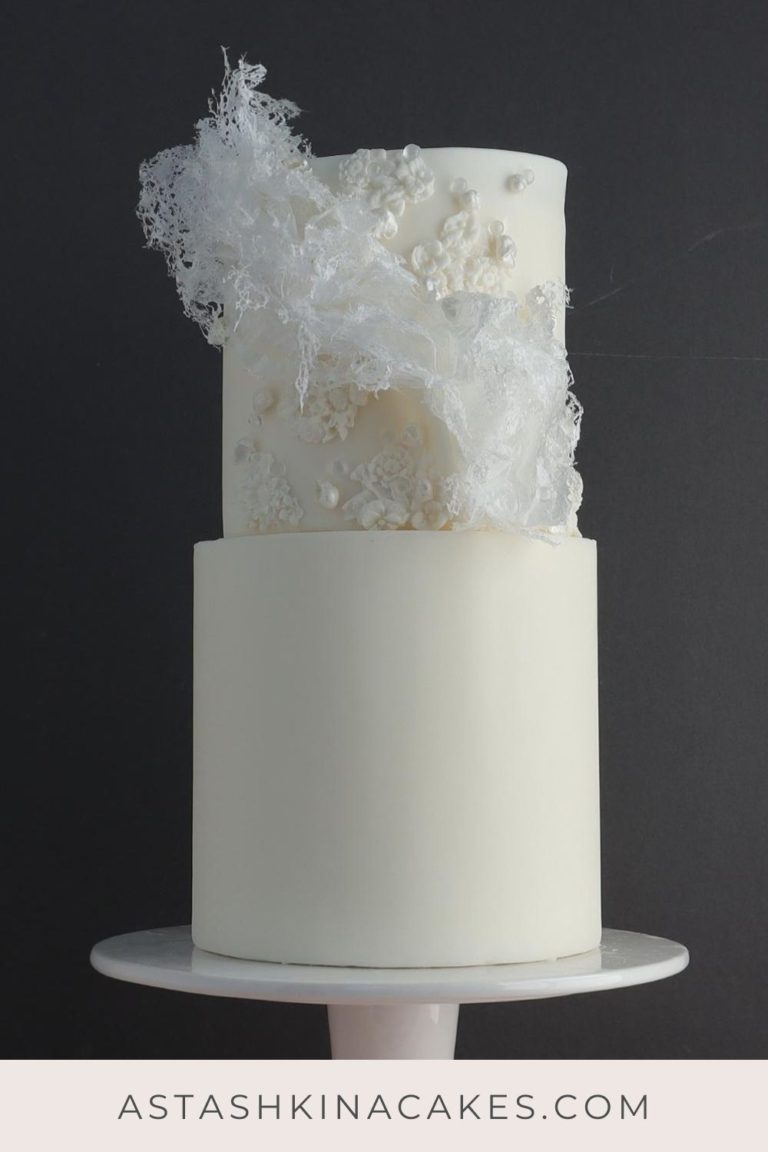 Wafer paper Lace Wedding Cake Astashkina Cakes 3