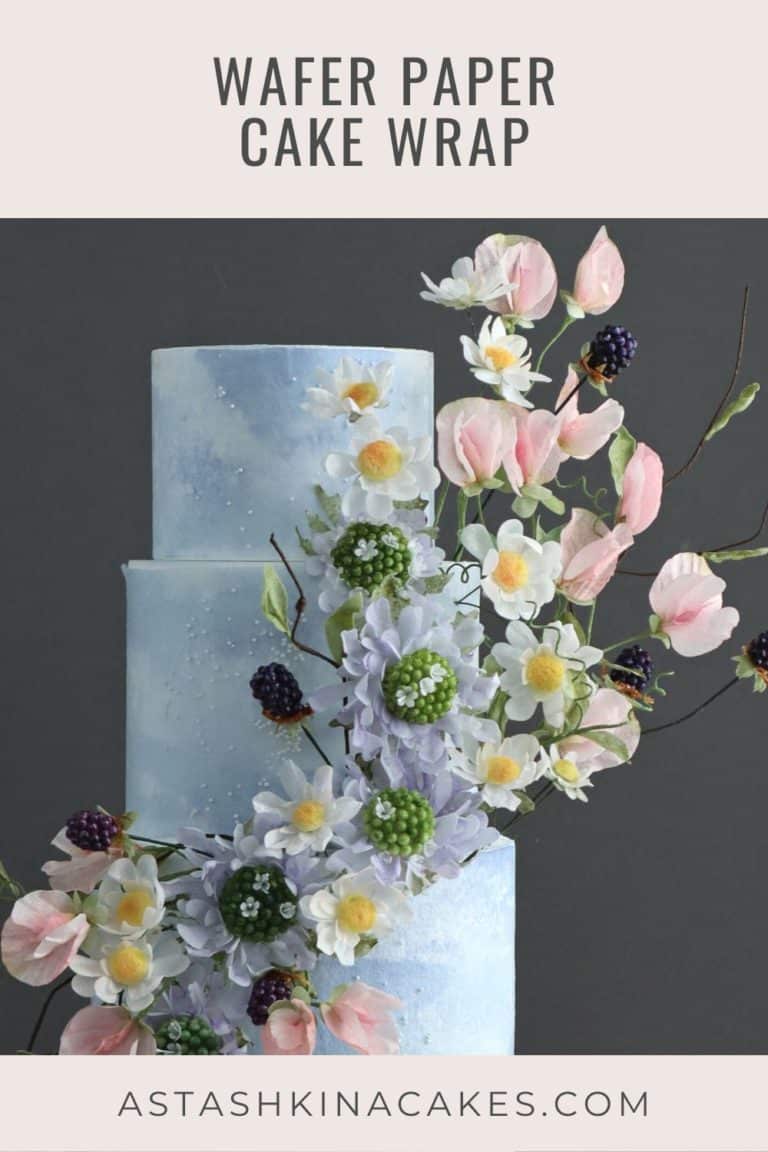How to cover cake in wafer paper wrap 1 1