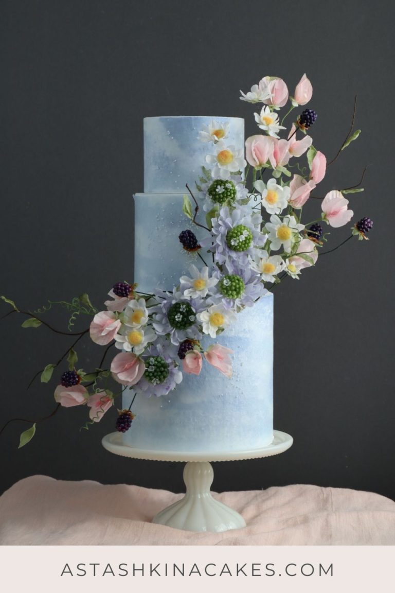 How to cover cake in wafer paper wrap 2