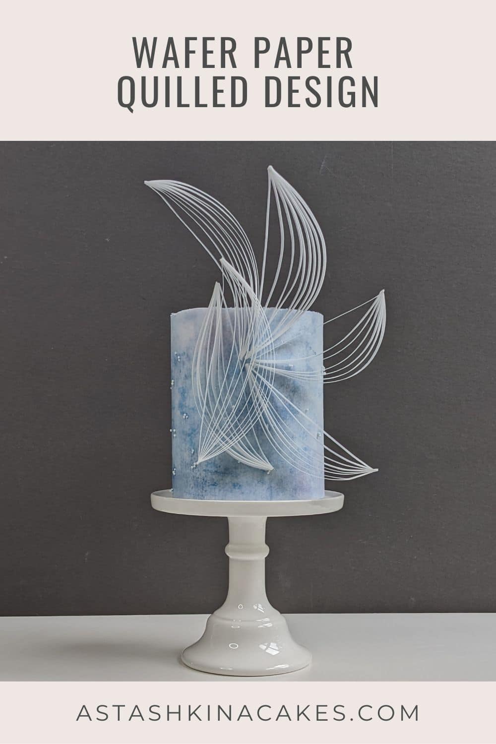 Quilled wafer paper cake design