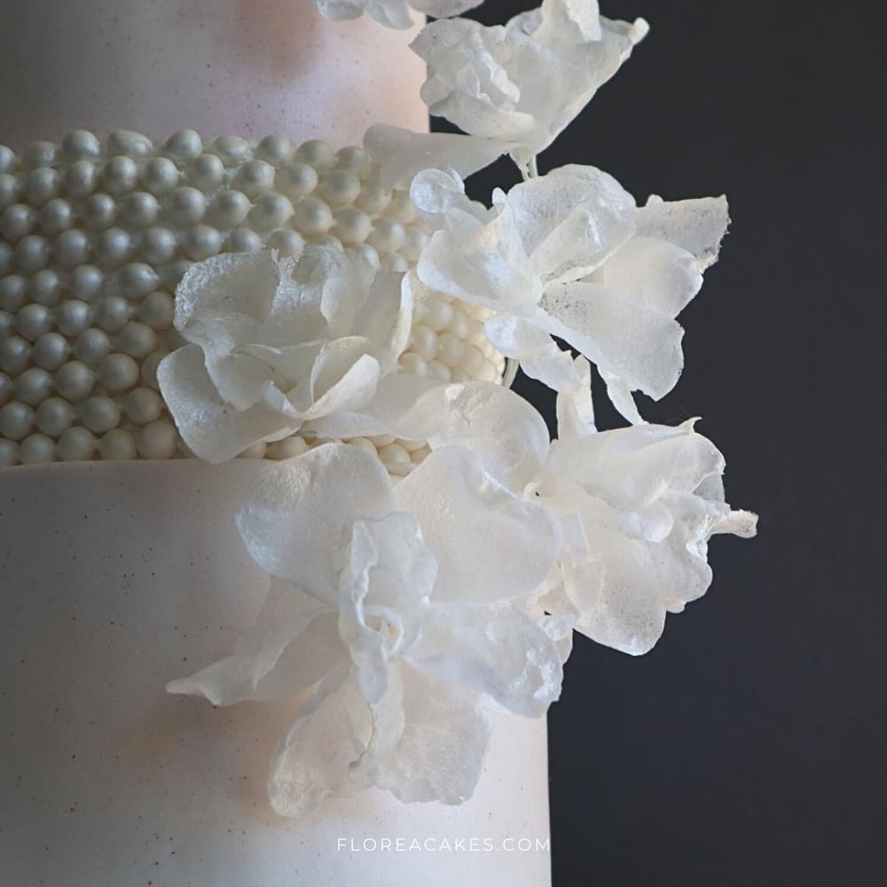 Wafer Paper Wedding Flowers by Florea Cakes