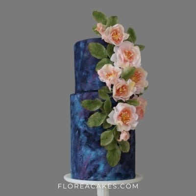Wedding Cake with wafer paper flowers and how to price it