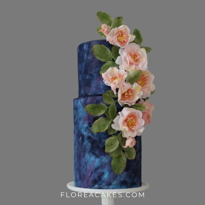 Wedding Cake with wafer paper flowers and how to price it
