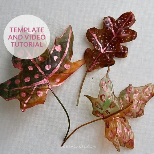 Rice Paper Leaves Tutorial Florea Cakes Template and Video Tutorial