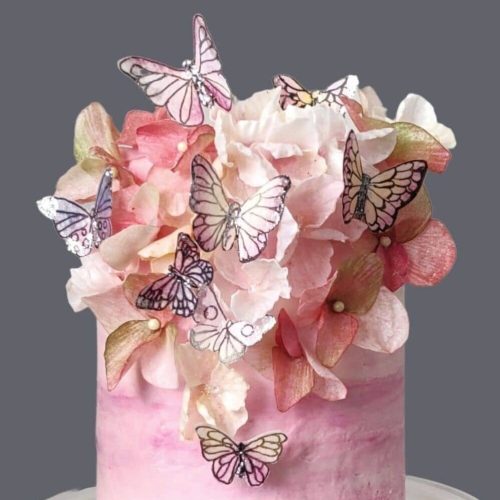 wafer paper on buttercream Astashkina Cakes 2