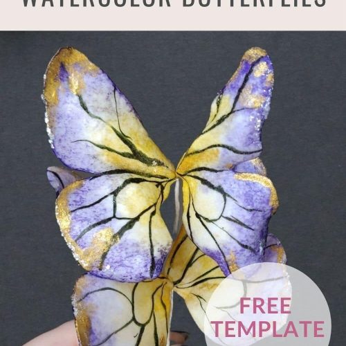 wafer paper watercolor butterflies astashkina cakes 3